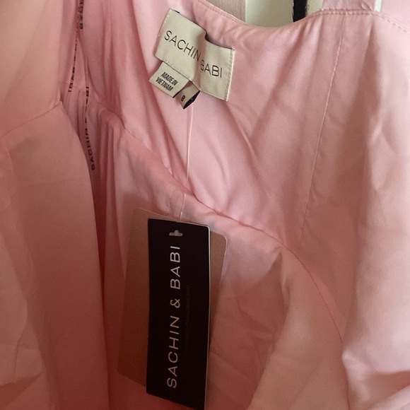 BHLDN ELANOR SHOULDER-TIE V-NECK TAFFETA A-LINE GOWN Size 8 NWT - Picture 3 of 4